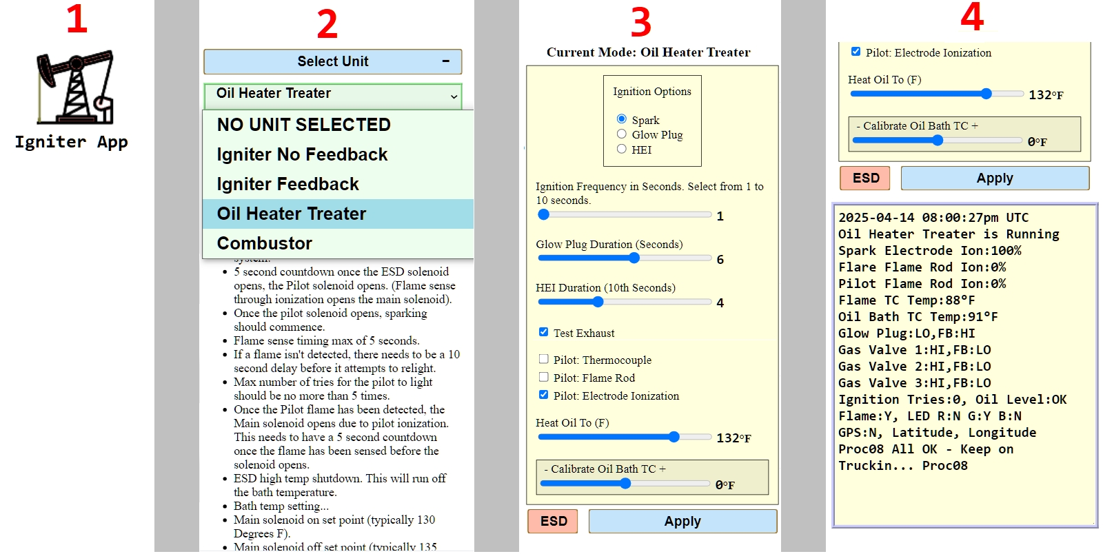 All in One WiFi ROS BMS Controller, Flare Igniter, Combustor, Oil Heater Treater